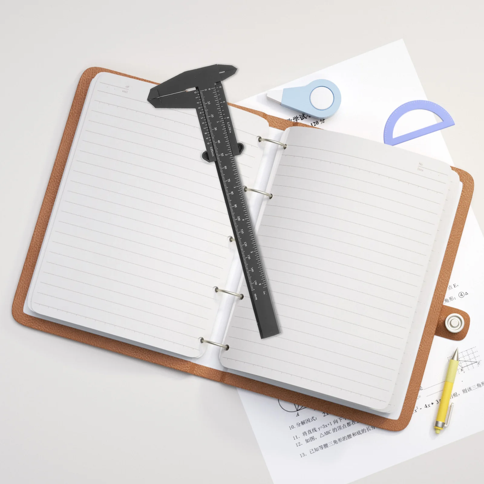 

4Pcs Portable Caliper 150Mm 6 Inch Plastic Sliding Caliper for Precise Small Measurements in DIY Woodworking Jewelry