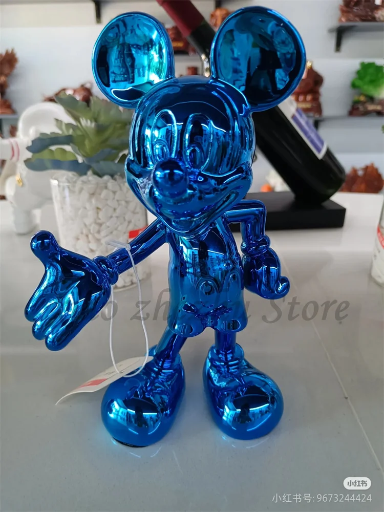 29 cm Disney Mickey Mouse Figure résine bienvenue Posture Action Figurines Anime dessin animé Mickey modèle Statue enfants ornement cadeau