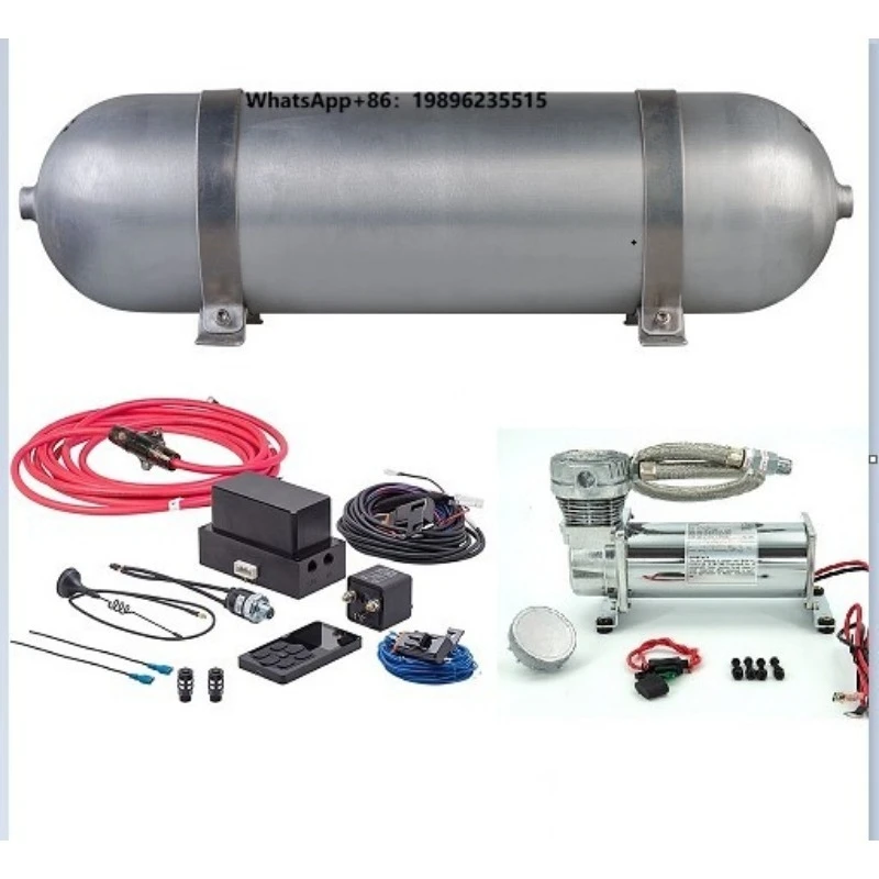 Universal Air Ride Suspension Kit with Air Tank, Air Compressor ,Fuse,Electronic Controller System