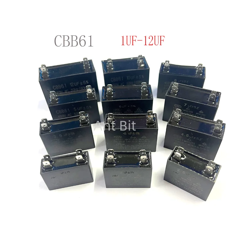 2 قطعة CBB61 450V dip4pin مروحة بدء مكثف 1 فائق التوهج 1.2 فائق التوهج 1.5 فائق التوهج 2.0 فائق التوهج 2.5 فائق التوهج 3.0 فائق التوهج 4.5 5.0 فائق التوهج 6.0 فائق التوهج 7.0 فائق التوهج 10 فائق التوهج 12 فائق التوهج