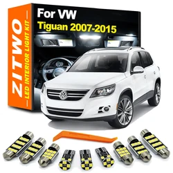 ZITWO 14Pcs Car Accessories For VW Volkswagen Tiguan 5N 2007 2008 2009 2010 2011 2012 2013 2014 2015 LED Bulb Interior Light Kit