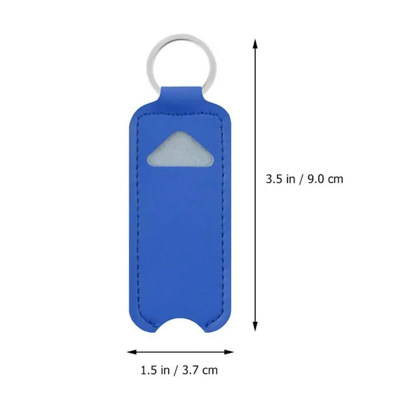 1 Stück PU-Leder Lippenstift-Schlüsselanhänger Tasche Bunter Schlüsselhalter Lippenbalsam-Etui Einfacher Schlüsselanhänger – Detail 10