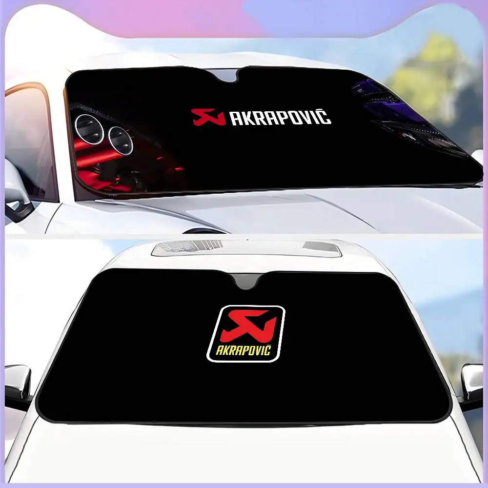 Motorcycle A-Akrapovices exhaust brands Windshield Sun Shade for Car SUV Truck Front Window Sun Shade Accessory Visor