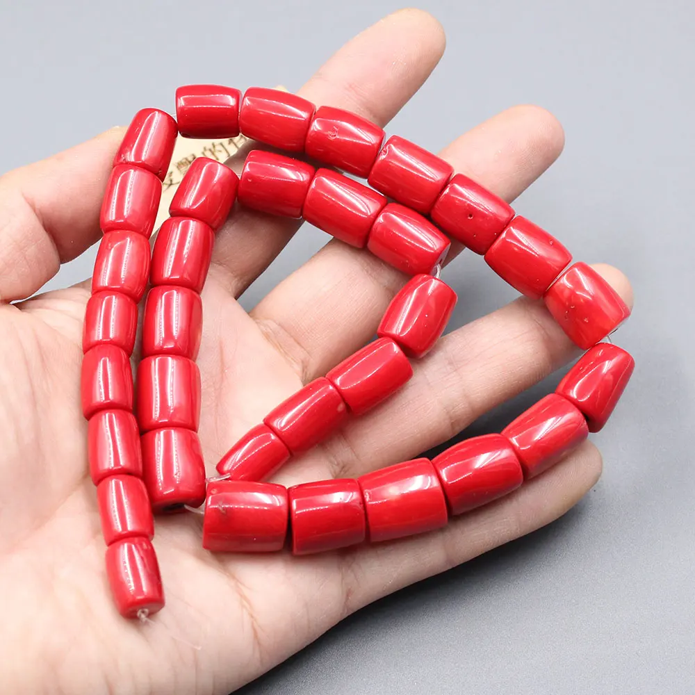 Red Coral Irregular Loose Beads Gemstone 16