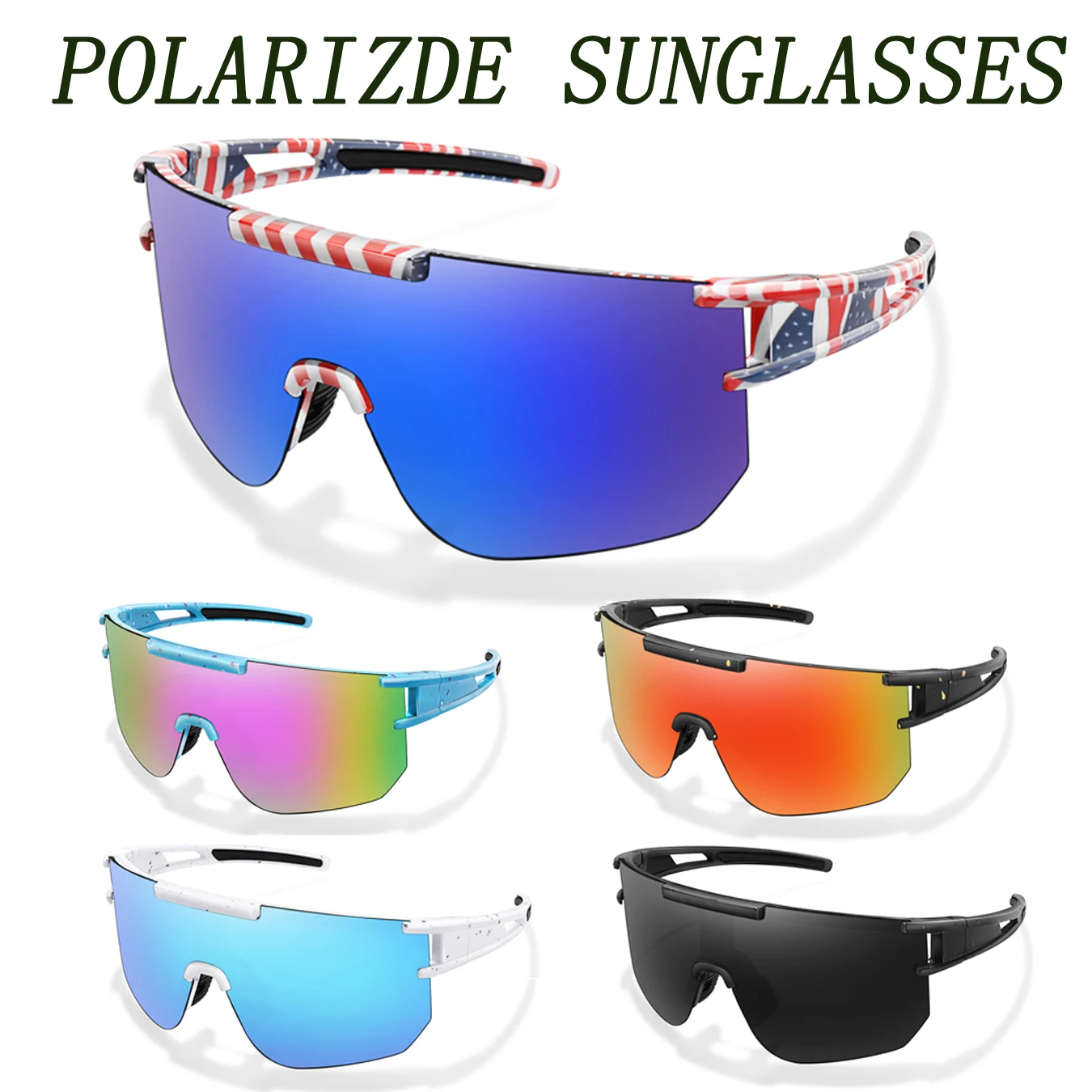 Lunettes de soleil de cyclisme polarisées classiques, lunettes de sport, protection UV pour hommes et femmes, pour les activités de plein air comme la course à pied, la randonnée