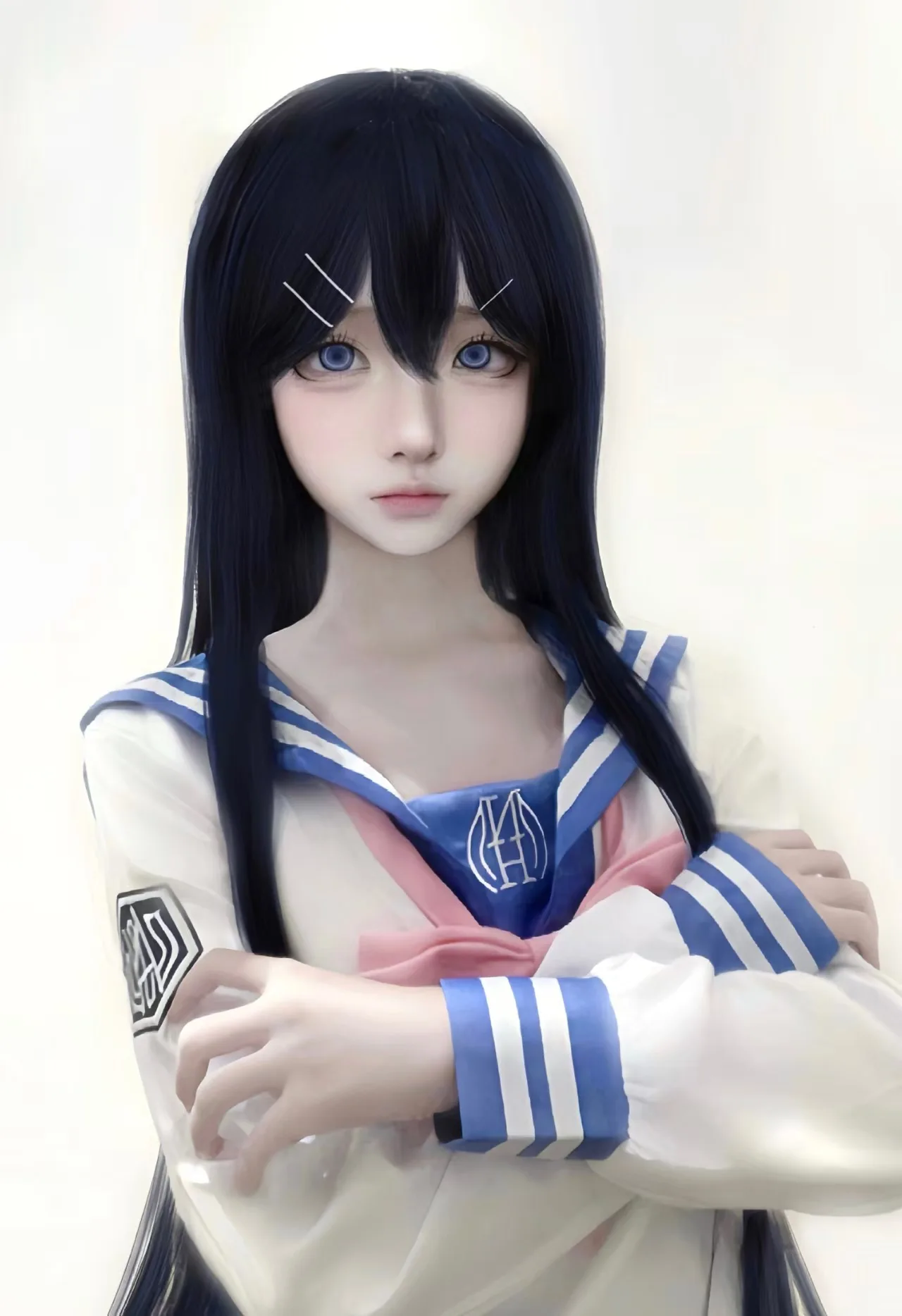

Anime Cosplay Costume for Maihara Sayaka Sailor Skirt School Uniform Suit
