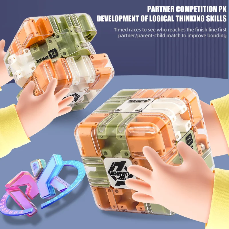 

3D лабиринт, волшебный куб, игрушки для детей, лабиринт, креативная головоломка, интеллект, куб, логическое мышление, антистрессовые развивающие игрушки