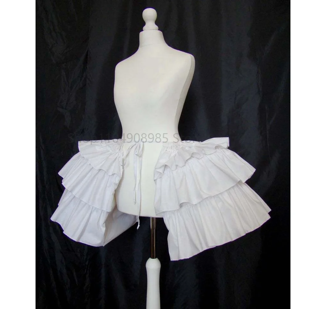 

Baroque Pannier Petticoat Women Victorian Bustle Hoops Ruffled Cages Skirt Cosplay Lolita Underskirt Crinoline