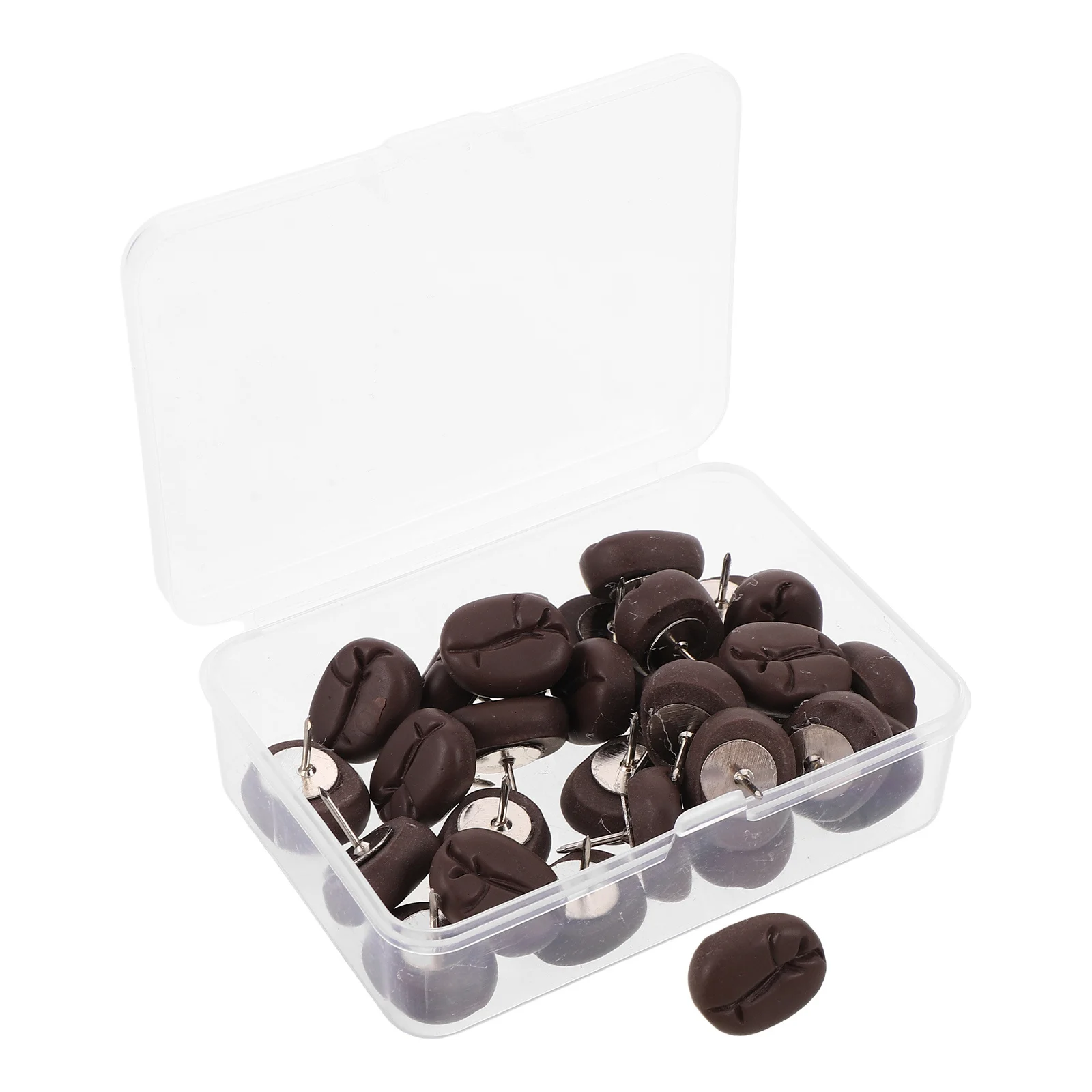 

30Pcs Coffee Bean Resin Push Pins Creative Thumbtacks for Cork Board Office Home School Photo Wall Bulletin Board Message Pins