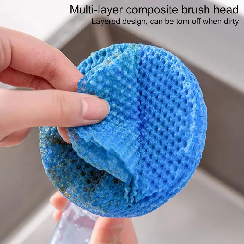 Soap Dispensing Dish Brush Dishwashing Brush Dish Soap Refill Kitchen Dish Brush Suspension And Detachable Design