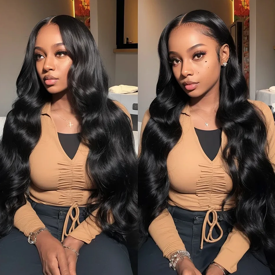

13x6 HD Transparent Body Wave 200 Density 13x4 Lace Front Wig PrePlucked For Black Women Lace Frontal Human Hair Wig