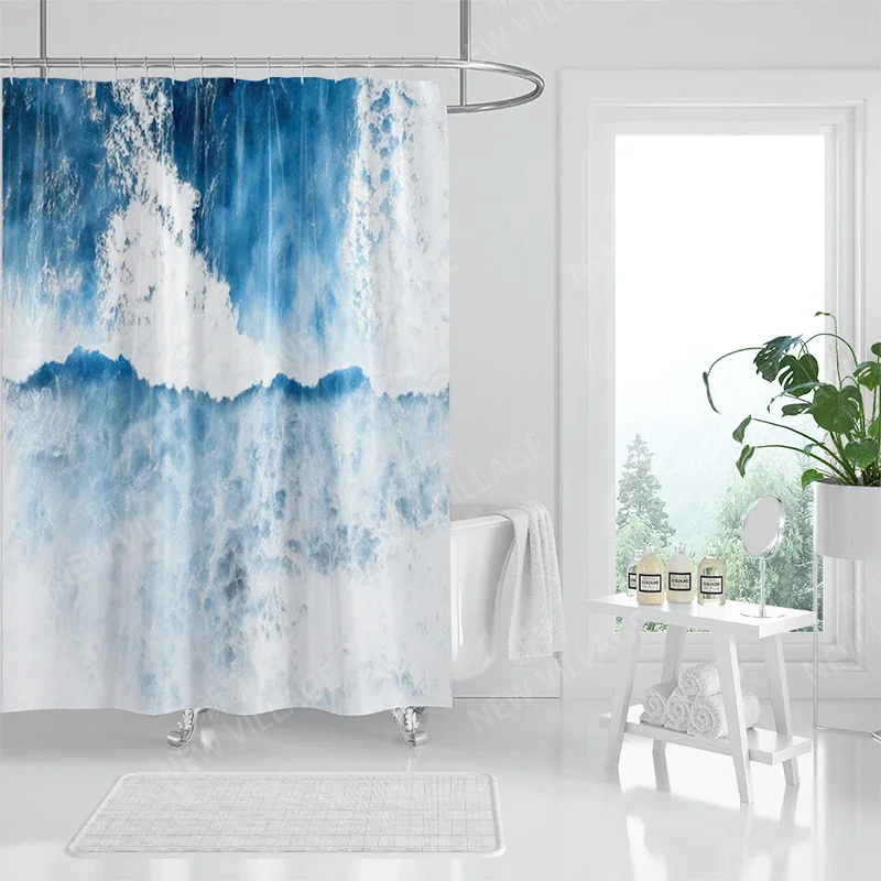 Waterproof fabric shower curtains Bathroom curtain accessories 180x200 Bath curtain for shower 240*200 nordic boho decoration