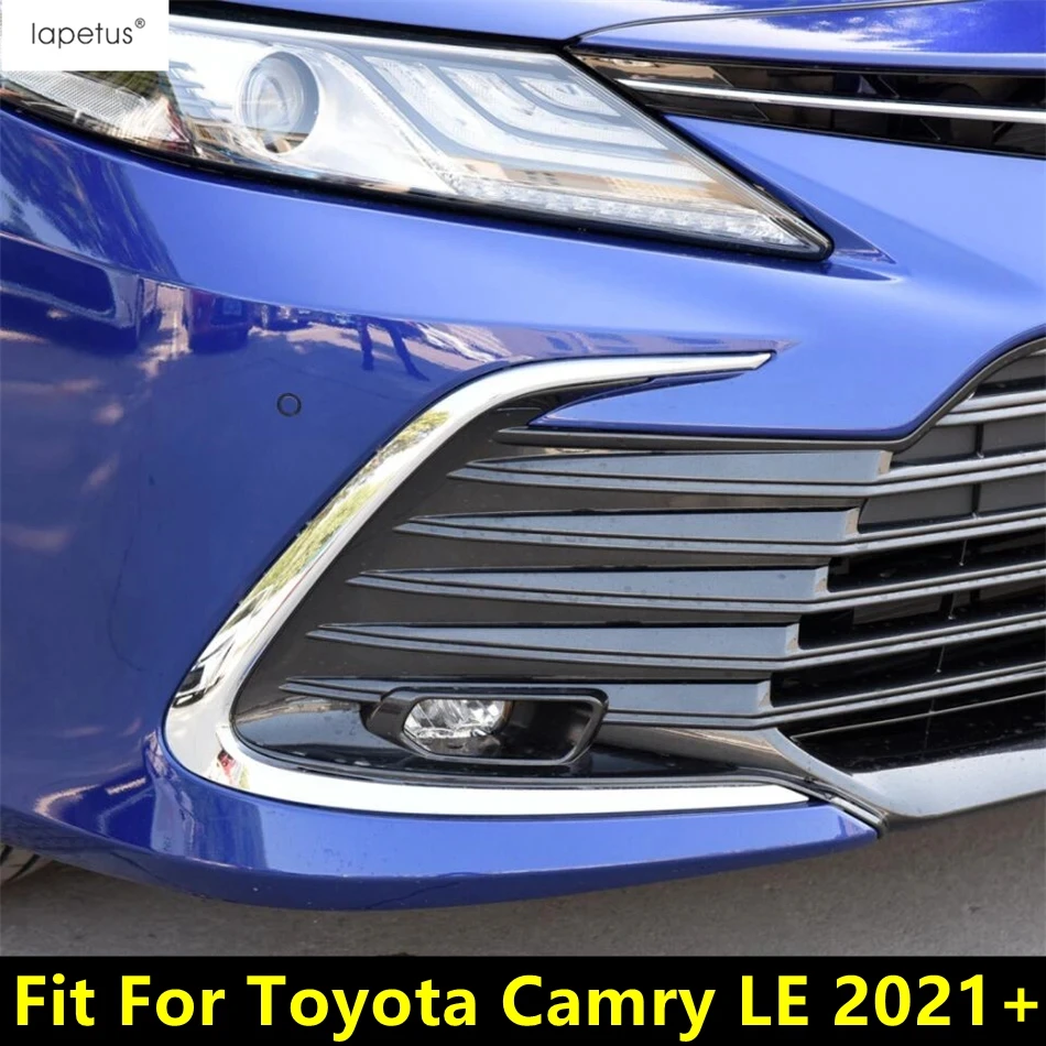 

Car Front Bumper Fog Lights Lamps Eyelid Eyebrow Strip Eyebrow Cover Trim For Toyota Camry LE 2021 2022 ABS Chrome Accessories