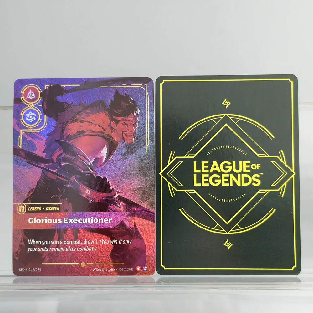 DIY Proxy Riftbound League Of Legends English Irelia Draven Fiora Ezreal  Azir Rek'sai Jax Ornn Sivir Renata Glasc SFD Card Toy