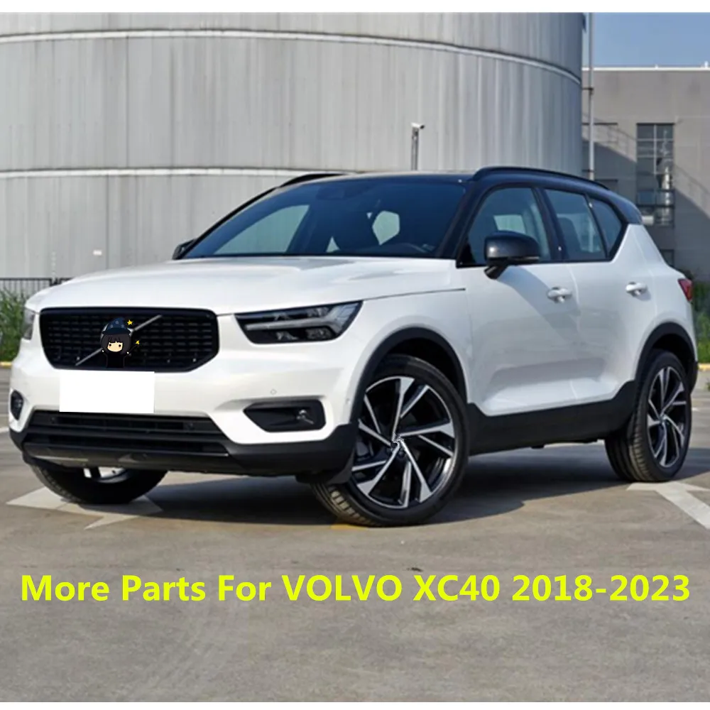 For VOLVO XC40 2018 2019 2020 2021 2022 2023 Car Styling Stainless Steel Garnish Pillar Window Middle Strip Trim Frame Lamp Hood