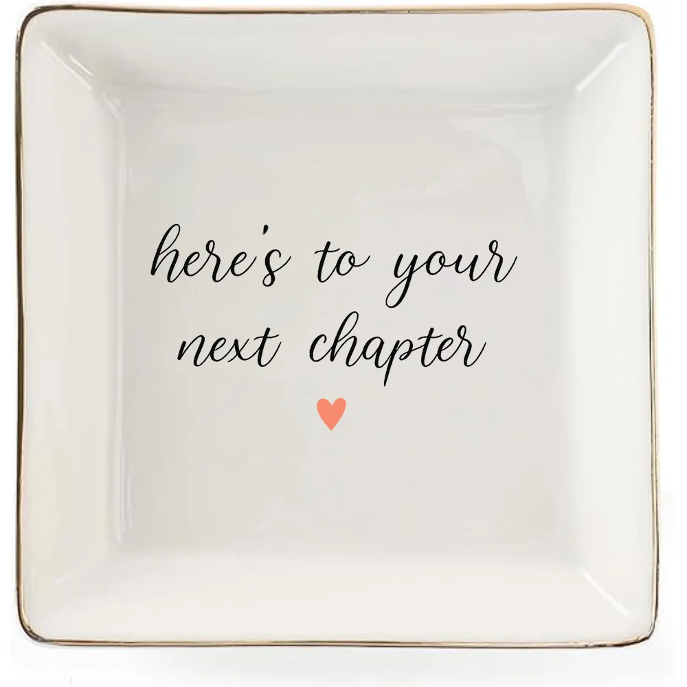 

Elegant Jewelry Dish Tray - Elegant Ring & Trinket Plate with Neat Jewelry Display, Wedding, Mothers' Day, Birthday Gift for Wom