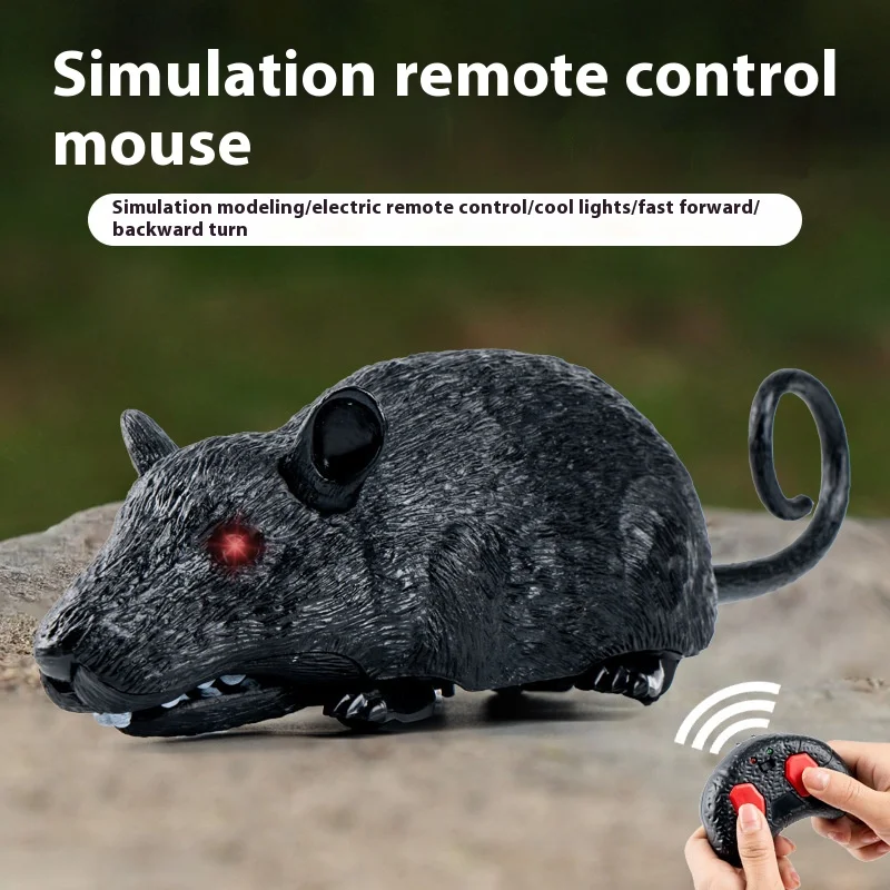 Simulation Funny Toys Electric Infrared Remote Control Mouse Halloween Festival Electric Charging Prank Toy for Kids Adults