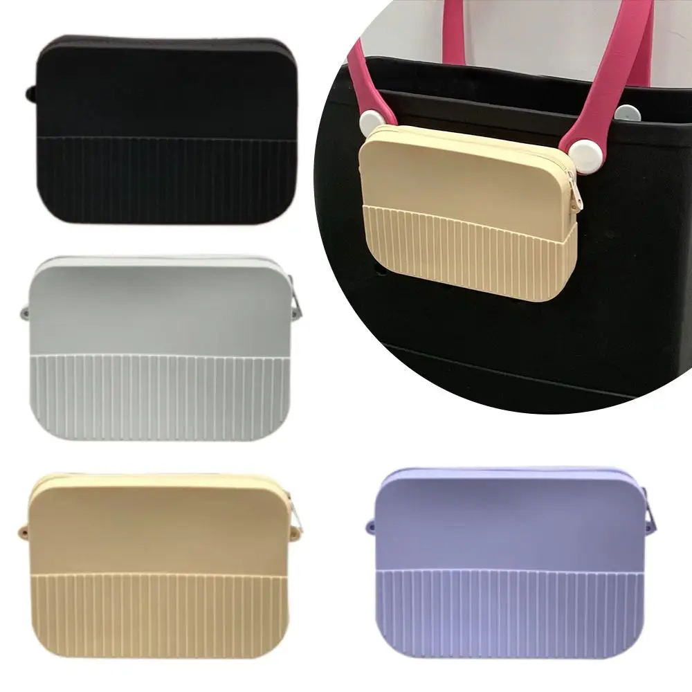 

Fashion Silicone Storage Pouch Large-Capacity Reusable Phone Holder Waterproof Cosmetics Storage Bag for Bogg Bag