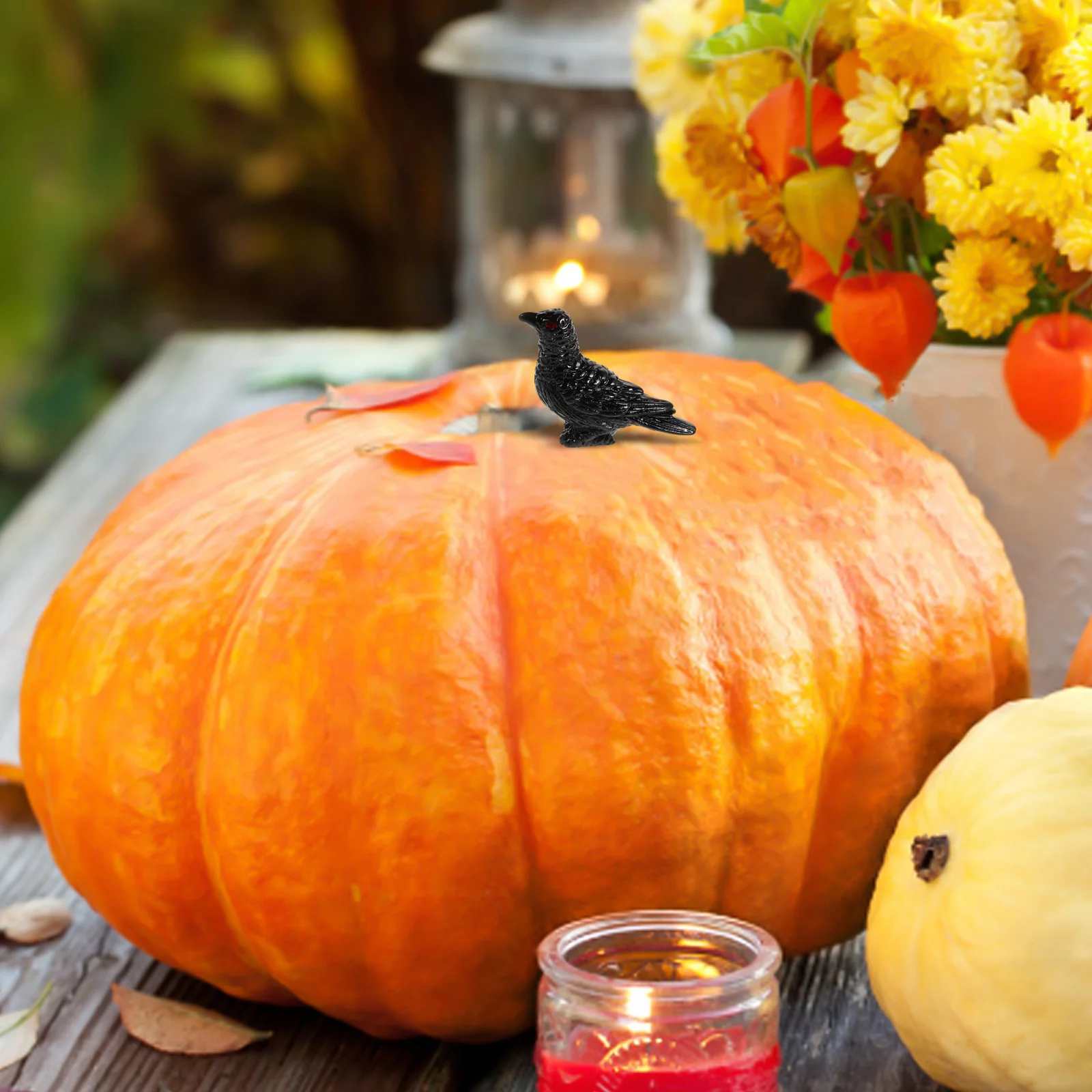 

12pcs Mini Crow Resin Bird Ornament Intricate Design Durable Halloween Decoration For Sand Table Garden Desktop Miniature