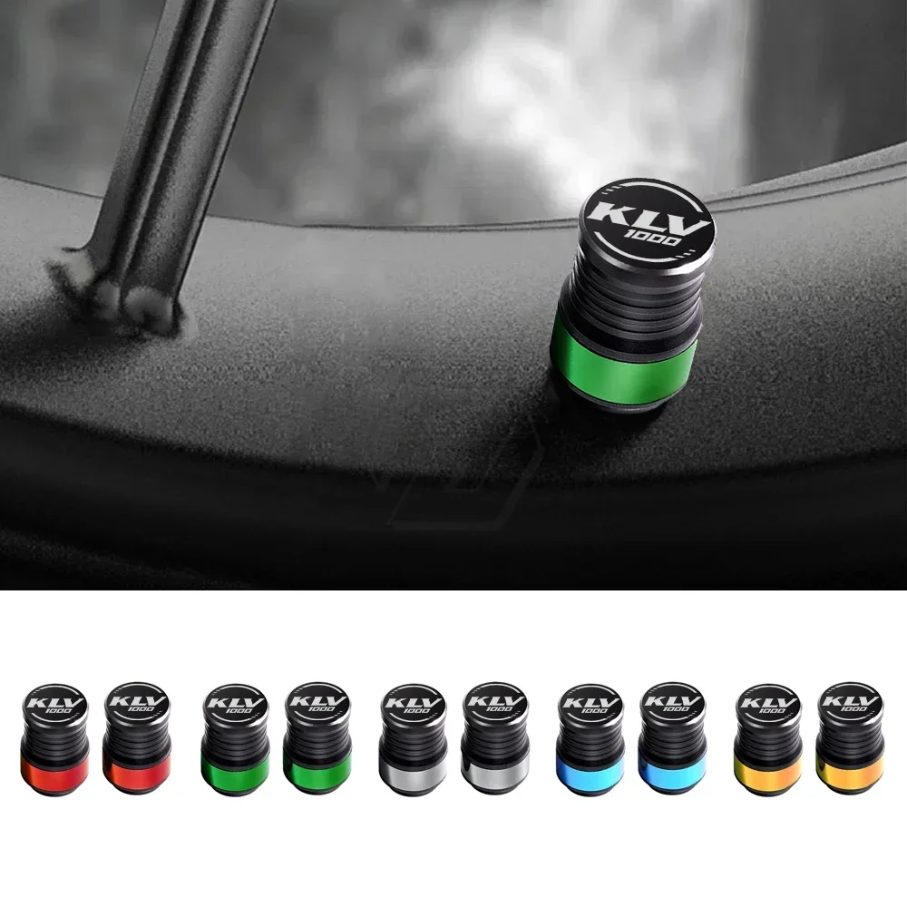 

Motorcycle Accessories Wheel Tire Valve Caps Covers Case for Kawasaki KLV1000 KLV 1000 Rim