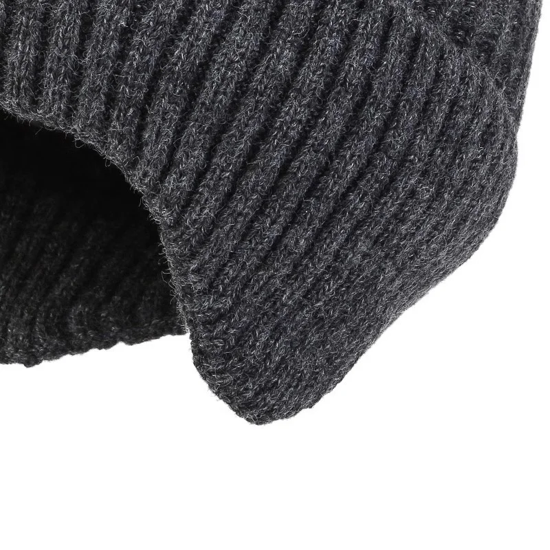 Winter Warm Thickened Hat Neck Cover Gloves Three-Piece Set Of Middle-Aged And Elderly Ear Protection Knitted Beanie Hat