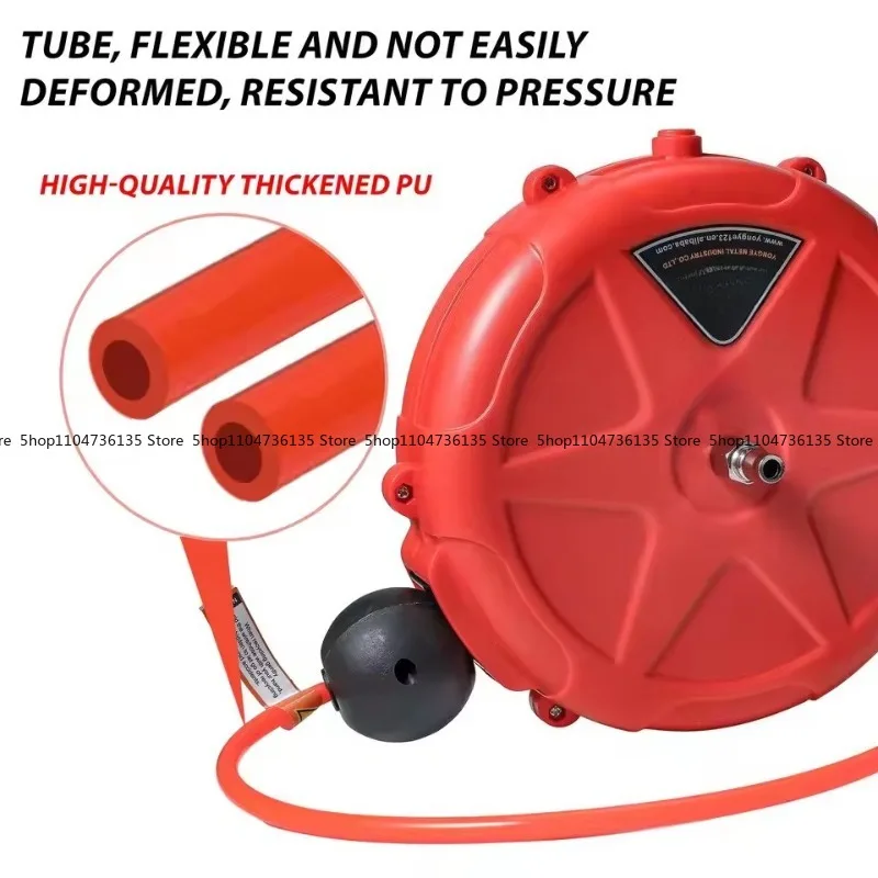 Automatic Telescopic Tube Reel, Reel Air Drum Hanging Tube Reel 10 Meters PU Trachea Self-contraction