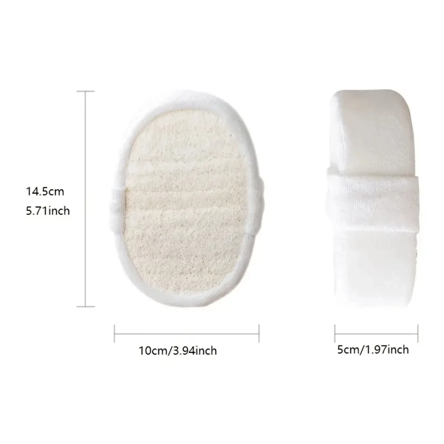 Spugna da bagno in luffa naturale di lunga durata, durevole, ecologica, di alta qualità, - Doccia con scrubber per massaggio sano e esfoliante delicato B