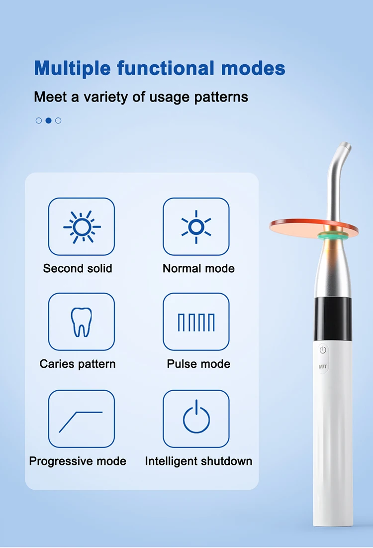 AZDENT Dental LED-Härtungslicht 1s Cure 4000mW/cm2 Hochleistungs-Blaulichtlampe Multifunktions-Zahnmedizinwerkzeug mit 360-Grad-Drehung – Detail 5