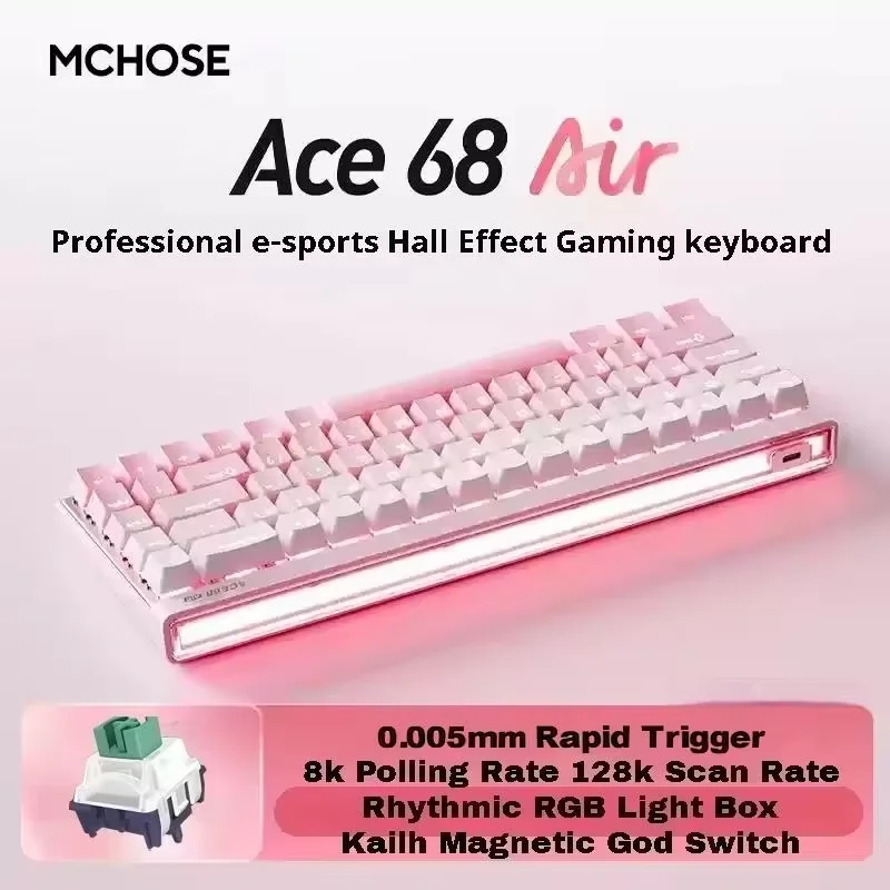 MCHOSE Ace68 Air V2 ゲーミングキーボード ホール効果 0.005mm