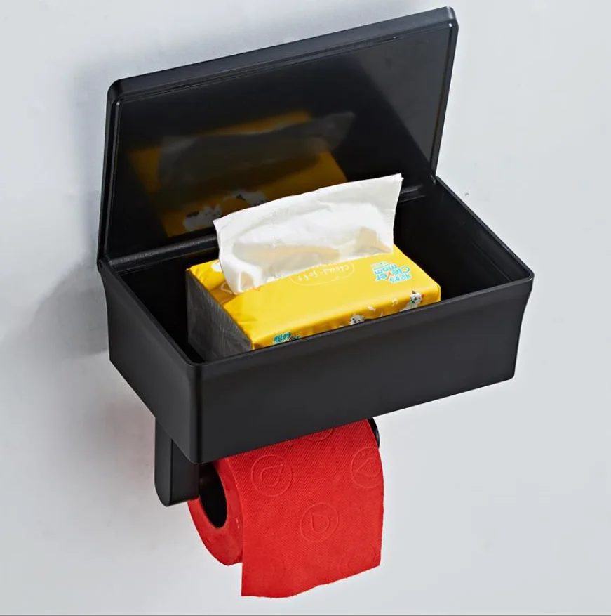 

Черный держатель для салфеток, держатель для туалетной бумаги в ванную комнату, коробка для платков, коробка для туалетной бумаги, подвесной держатель для ванной комнаты.