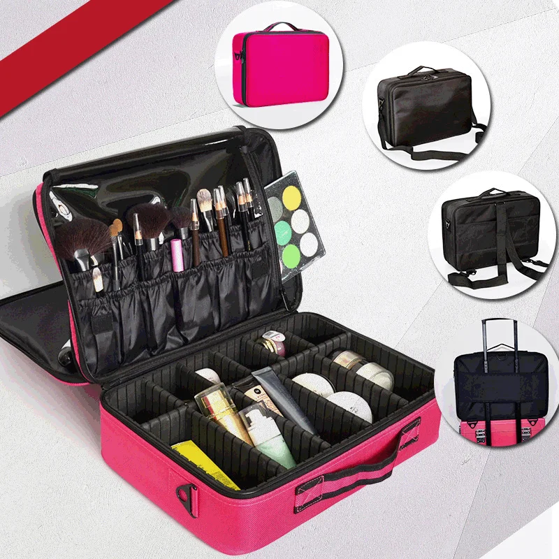 Handheld Multifunctional Organizer Bag Large Capacity Fashion Portable Cosmetic Bag Toolkit