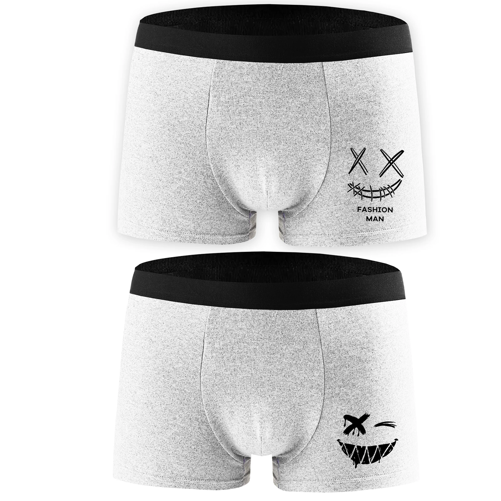 

Mens Sexy Breathable Boxer Briefs Line smile Plus Size Low Waist Panties U Convex Fashion Tight Traceless Underwear Men Knickers