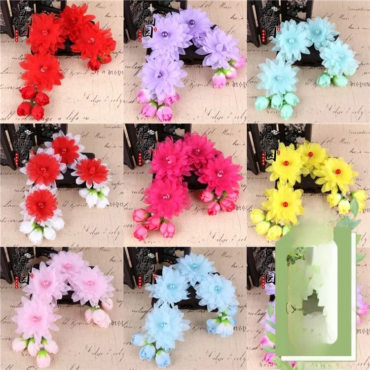 Pendientes Ópera Pekín Flora Verano Mujer