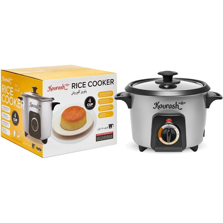 

YEDI KOUROSH Automatic Persian Rice Cooker for Authentic Tahdig Rice Making with Perfect Crust and Consistent Results Ideal for