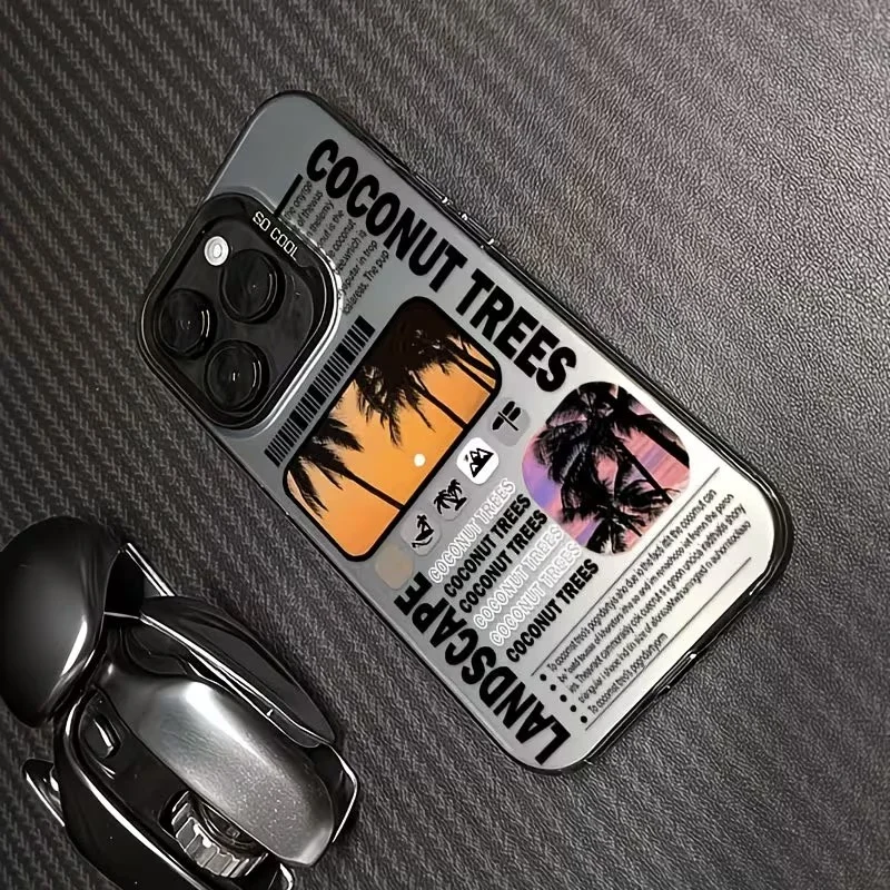 Capa de Celular Antiderrapante Fosca Sunshine Coconut Grove para iPhone 17 16 15 14 13 12 11 Pro Xs Max Plus Air Mini XR X 17e 16e