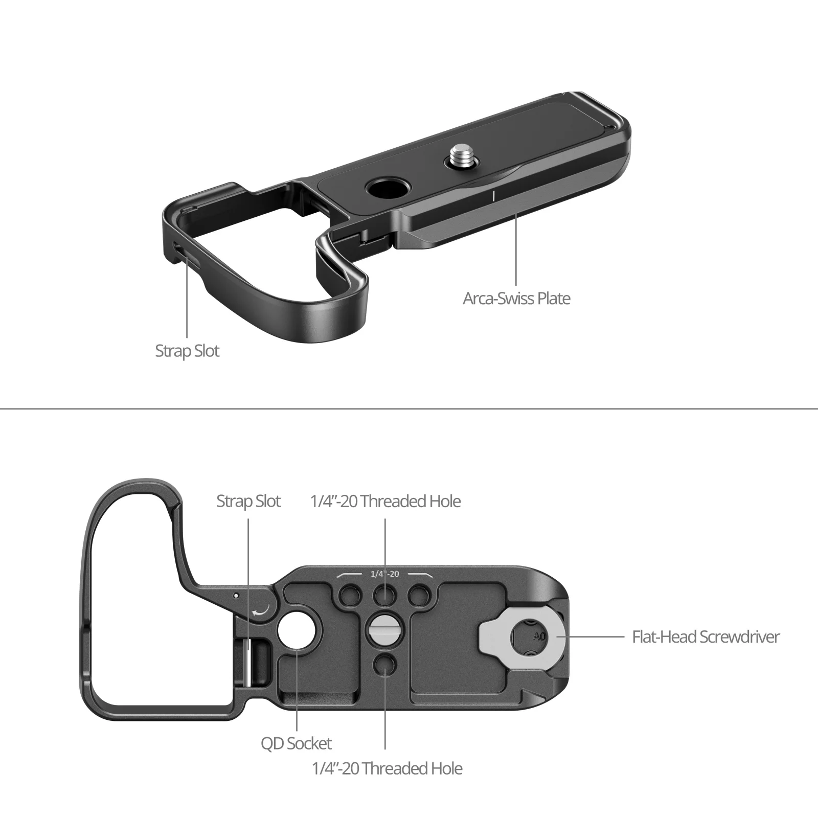 SmallRig Baseplate for Nikon Z50 II with Tempered Glass Protector,Arca-Swiss Quick Release Plate for DJI RS 4 / RS 4 Pro, Tripod