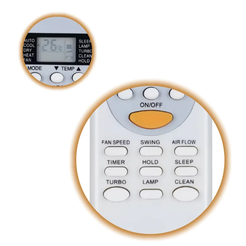 Practical Universal AC Remote for Chigo Air Conditioner, Direct Replacement Controller Compatible with ZH/JT-03 ZH/JT-01 ZHJT03