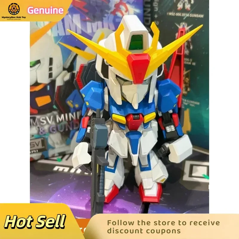 Neue echte TOPTOY Bandai Z Gundam Blind Box QMSV Mini IZGUNDAM GUNDAM Serie Figur Desktop Ornament Mystery Box Geschenk