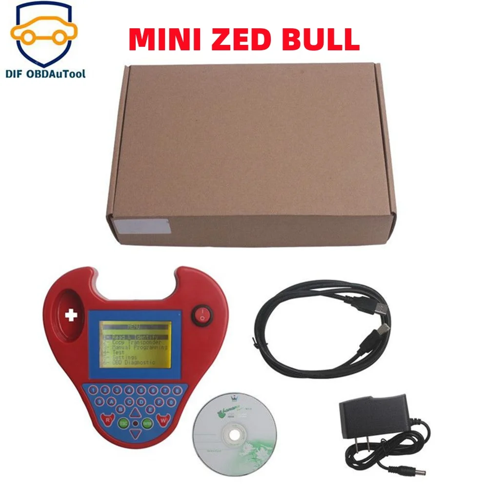 Professional Mini Zed-Bull Can Read Pin Code Key Transponder Chip Cloner Smart Auto Key Transponder Programmer Tool