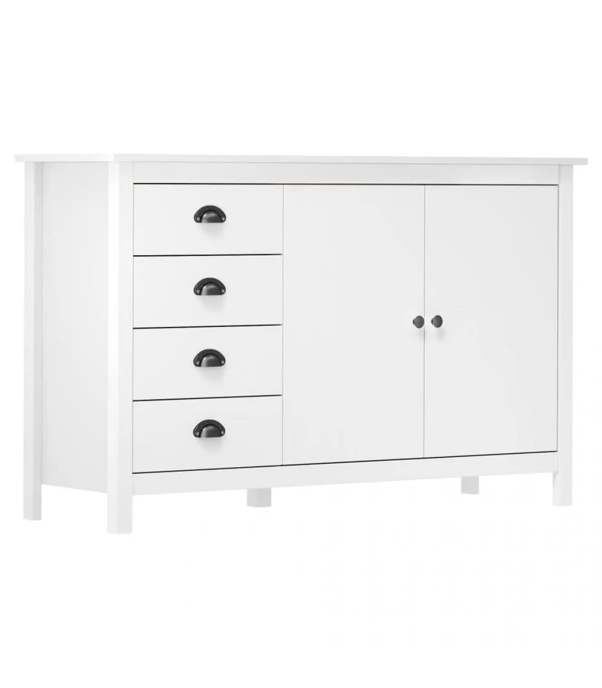 130x40x80 cm White Pine solid wood Hill Range sideboard