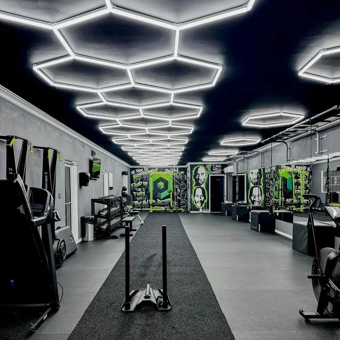 Ultra Bright Hexagon LED Light for Gym Barber Shop Garage Car Detailings Repaired Workshop 110-240V Honeycomb LED Ceiling Light