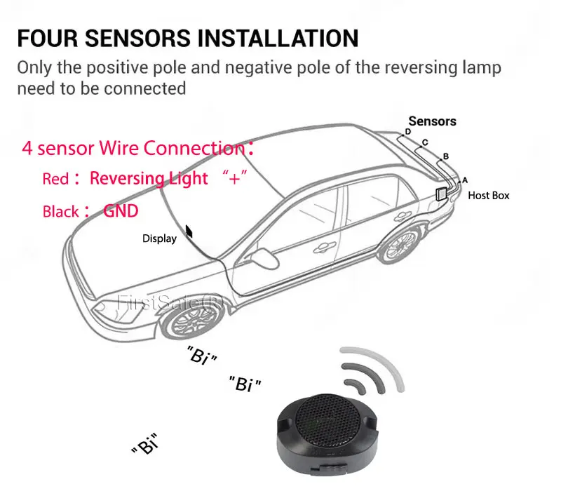 Einparkhilfe Parktronik 12 Farben 22mm Flacher Sensor Rückfahrradar Akustischer Alarm – Detail 6