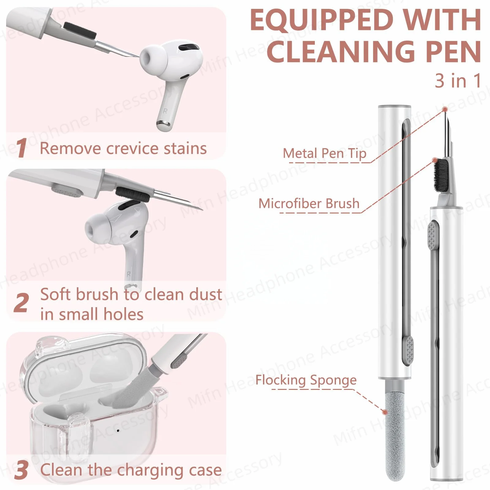 Transparent headphone case For AirPods Pro 2 USB C Funda Capa for AirPod Pro 1st Gen 2 3 Charging Case USB-C 2023 2022 2019 Case