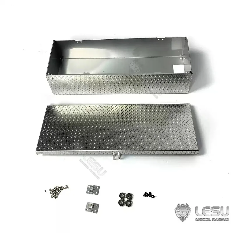 1/14th Scale Tool Box LESU Metal Battery Box Toolbox Toolkit for 1/10 RC Off-road Vehicles 4*4 RAVE-UM406 DIY Model Accessory