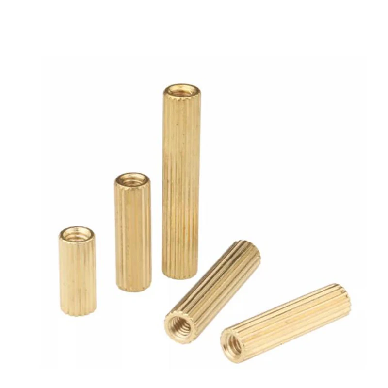 Double Pass Round Knurled Copper Column Round Security Monitoring Copper Column Double Head Camera Stud Stud M2