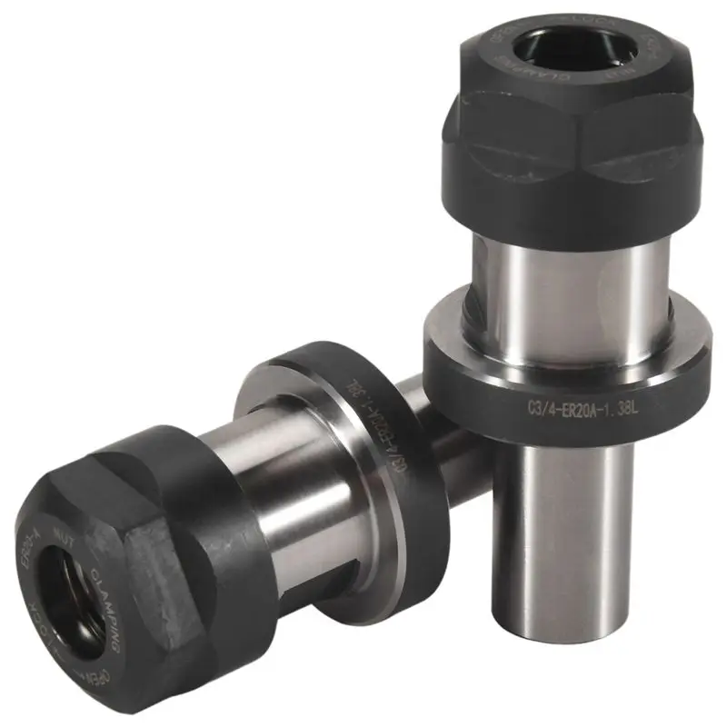 ABJN-2Pcs Chuck Tool Holder C3/4-ER20-1.38L Tool Holder For Metal Processing, For Woodworking Accessories ER20 Chuck