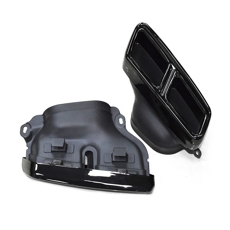 

SYPES Wholesale1PairBlack304Stainless Steel W212 Exhaust Tip For Mercedes Benz E200 E260 E300 E63 212 Exhaust Pipe Muffler Tips