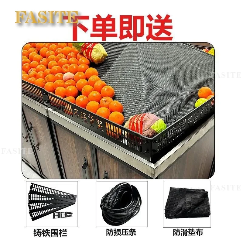For Supermarket Fresh Fruit and Vegetable Display Shelf Stainless Steel False Bottom Stackable Nakajima Style Rack Durable