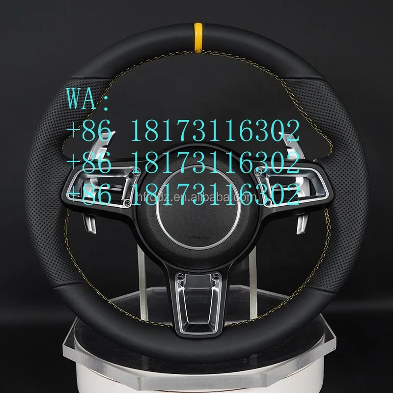 

Factory Discounts Custom 911 992 997 718 Paramela Cayenne Tayneen Macan Black with Carbon Fiber Button Frame Steering Wheel