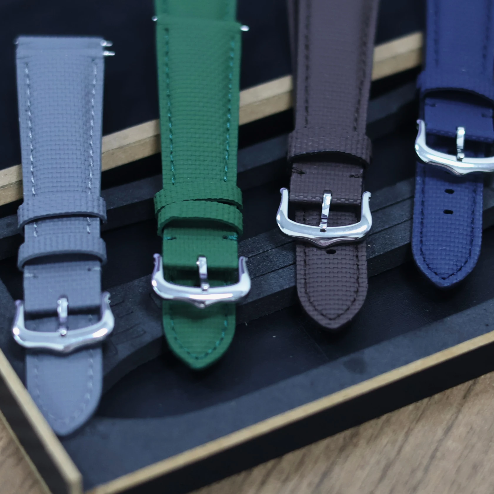 New Design Sailcloth Signature Strap delug design For Seiko Rolex Omega Cartier Santos Signature Watch 18/19/20/21/22mm Size